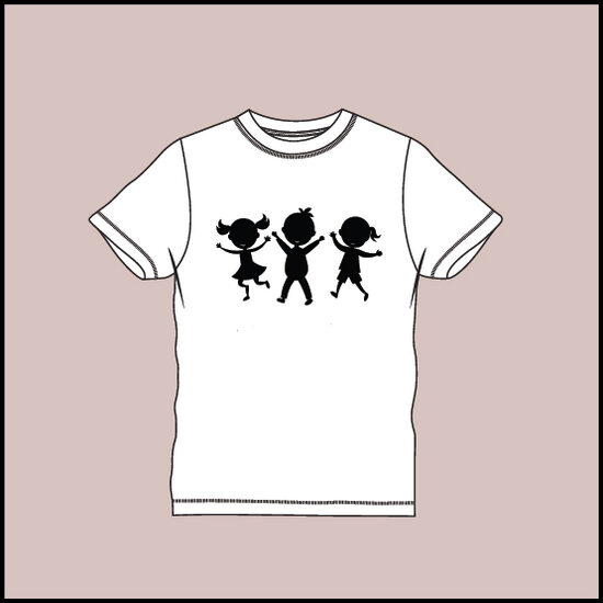 T krekli ar apdruku bērniem