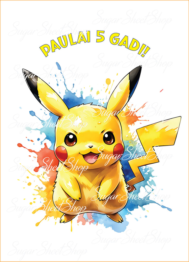 Ēdams dekors kūkai POKEMONS 4