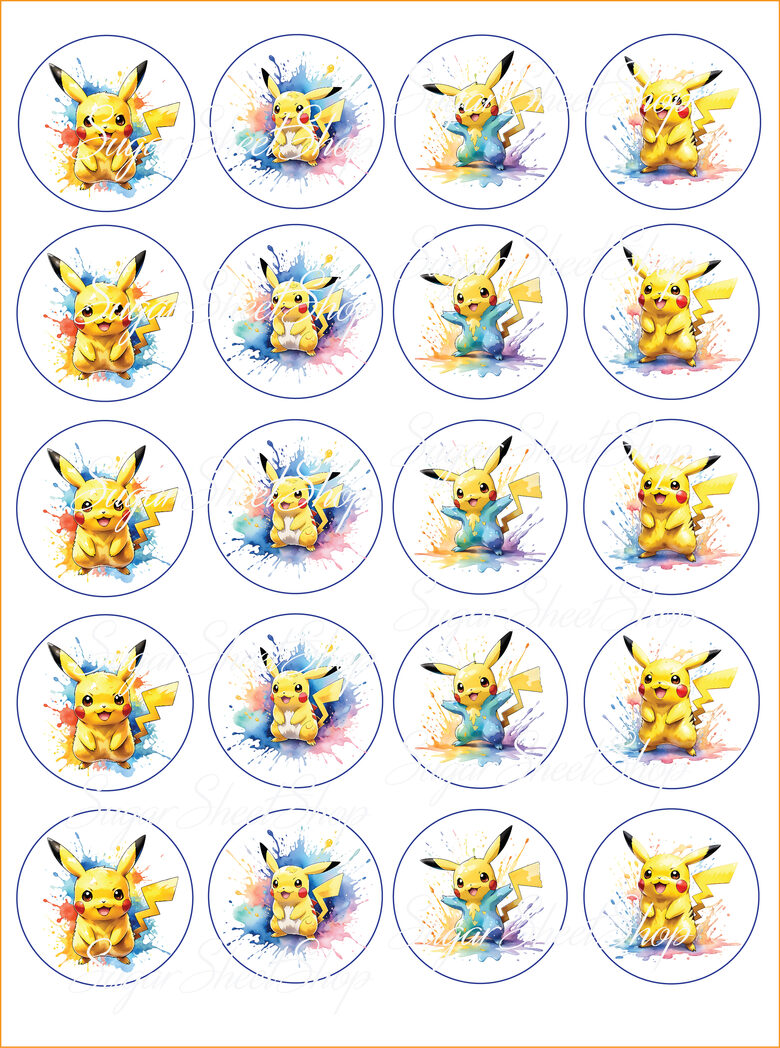 Ēdami dekori POKEMONS 5