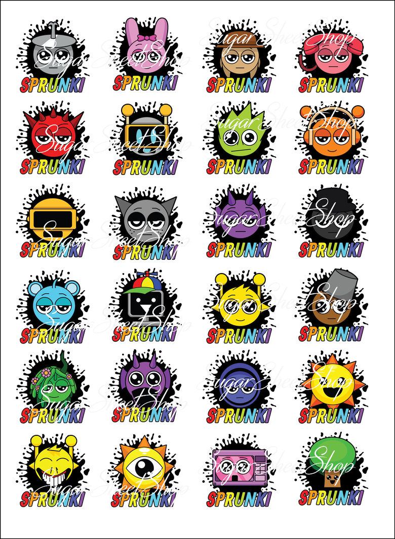 Ēdami dekori SPRUNKI 2