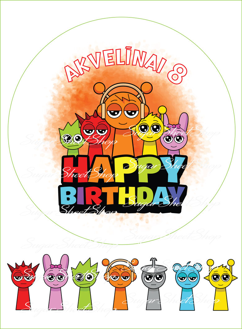 Ēdams dekors SPRUNKI 3