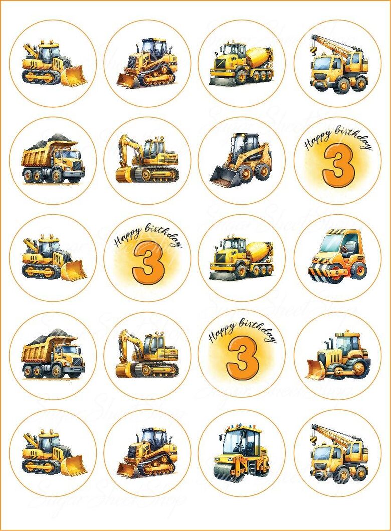 Ēdami dekori MAZIE TRAKTORI 1