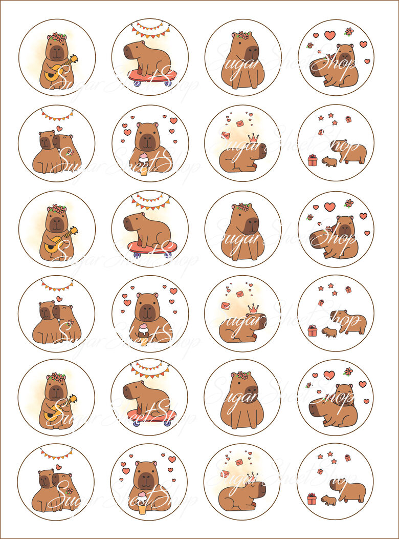 Ēdami dekori KAPIBARA 2