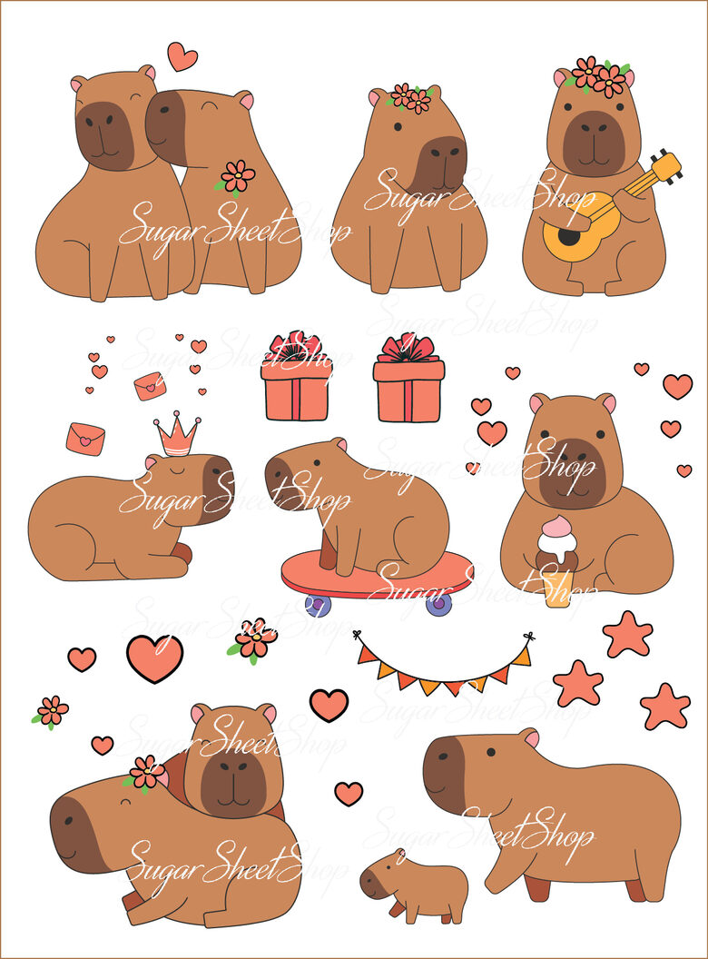 Ēdamu dekoru komplekts KAPIBARA 1