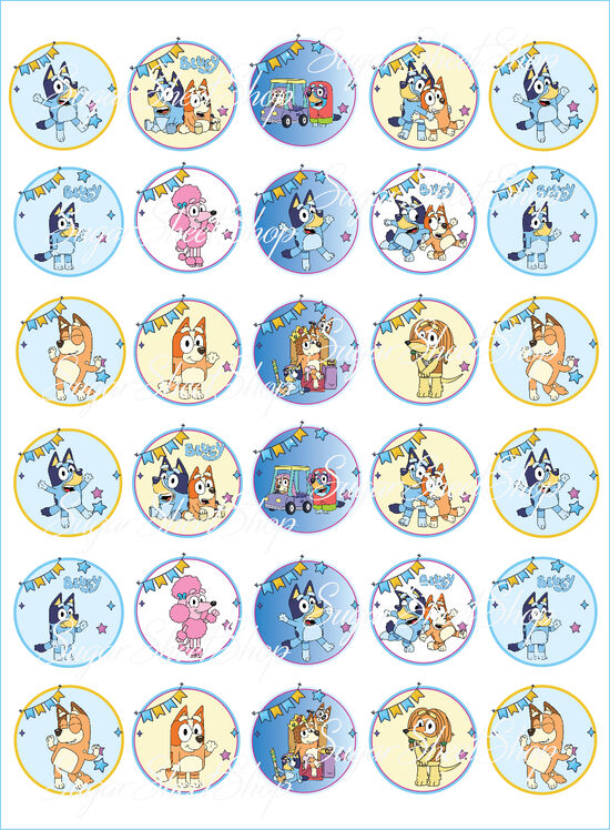 Ēdami dekori BLUEY UN BINGO 2