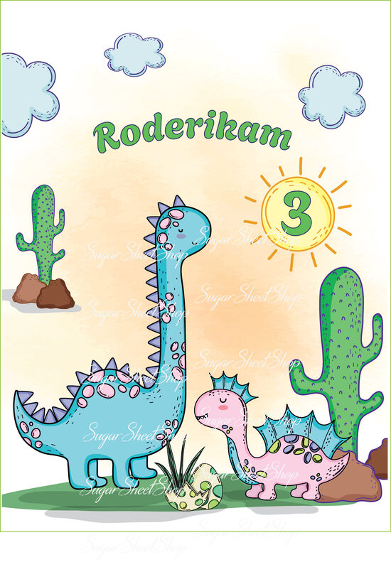 Ēdams dekors kūkai DINOZAURI 22