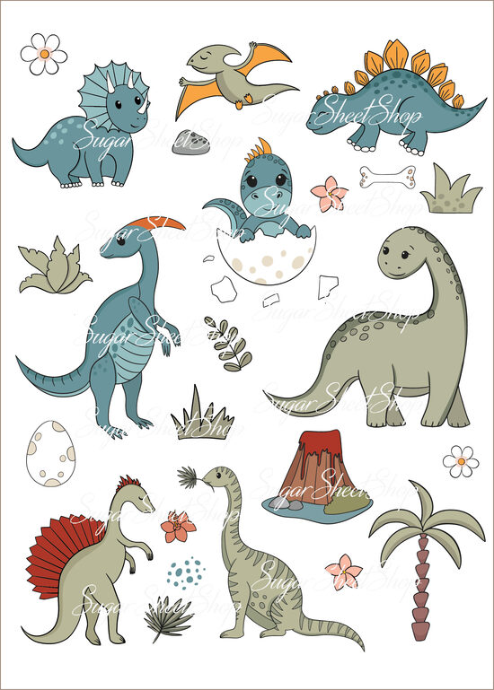 Ēdamu dekoru komplekts DINO 3