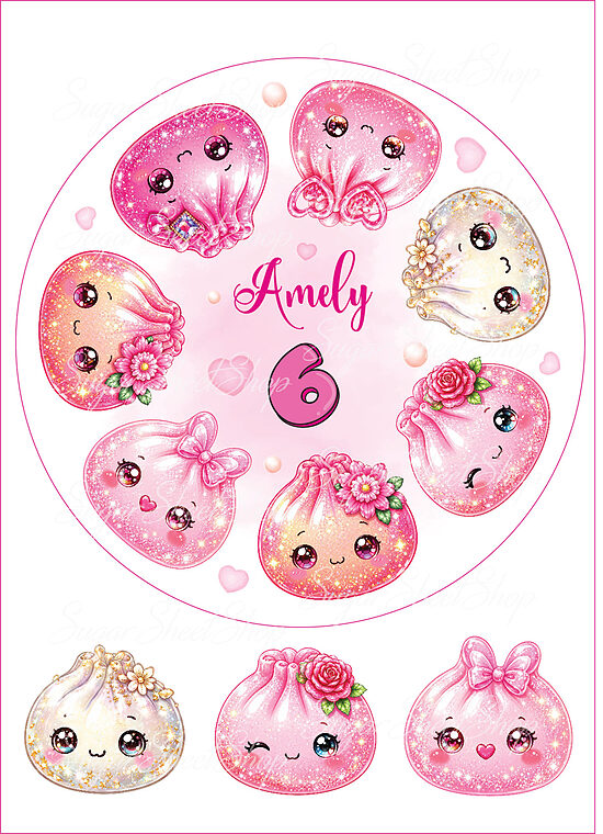 Ēdams attēls PINK GLITTER DUMPLING