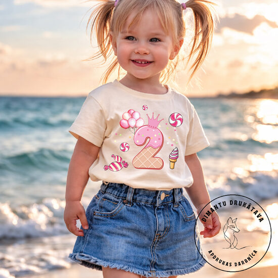 Piegludināms attēls dzimšanas dienas t-kreklam MAZĀ BALLĪTE 8