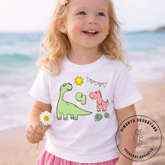 Piegludināms attēls dzimšanas dienas t-kreklam DINOZAURU BALLĪTE 4