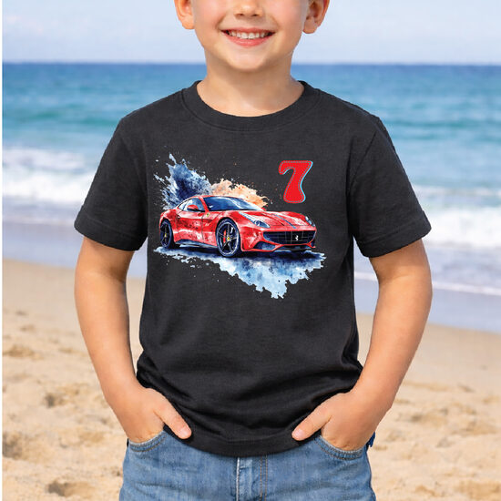 Piegludināms attēls dzimšanas dienas t-kreklam SPORTA AUTO 1