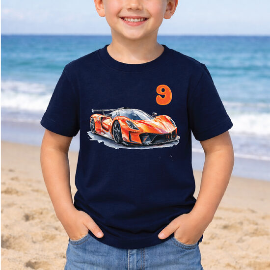 Piegludināms attēls dzimšanas dienas t-kreklam SPORTA AUTO 2