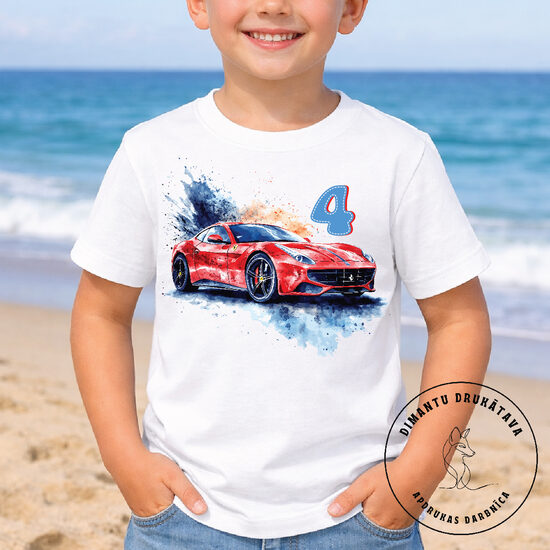 Piegludināms attēls dzimšanas dienas t-kreklam SPORTA AUTO 5