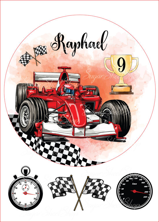 Ēdams dekors kūkai FORMULA 5