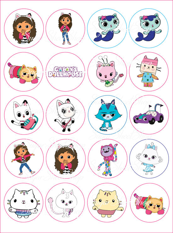 Ēdami dekori virtuļiem GABBYS DOLLHOUSE 2