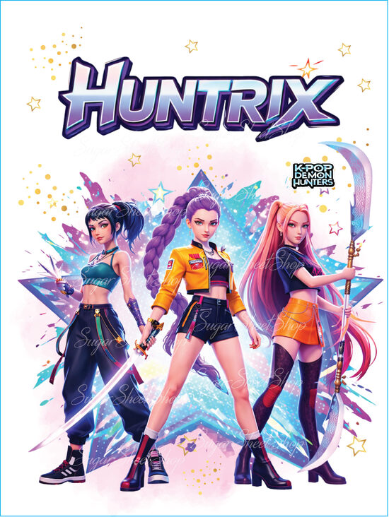 Ēdams attēls kūkai HUNTRIX KPOP 16