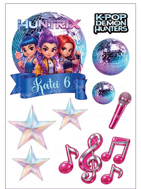 Ēdami attēli  HUNTRIX K-POP kūkai 30