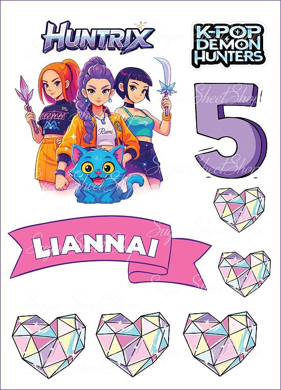 Ēdami attēli  HUNTRIX K-POP kūkai 35