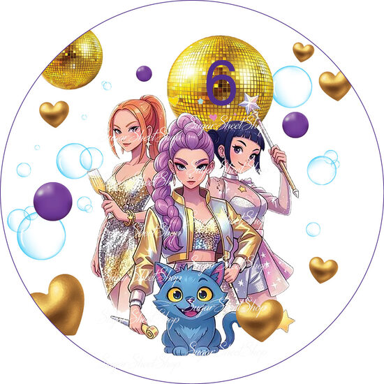 Apaļš attēls kūkai HUNTRIX 55