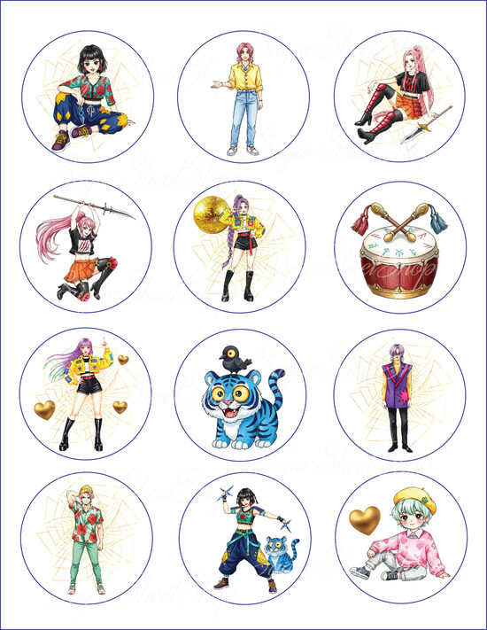 Ēdami dekori K-POP Demon Hunters Girls 11