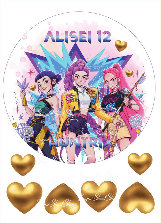 Ēdams attēls kūkai HUNTRIX 5