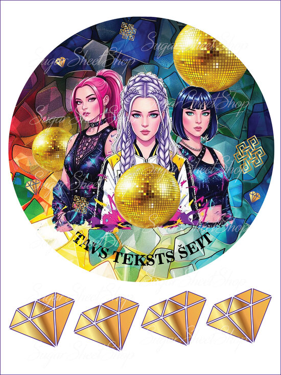 Ēdams attēls kūkai HUNTRIX Demon Hunter Girls 15