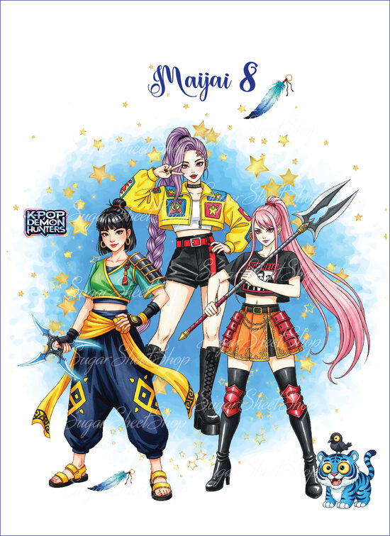 Ēdams attēls kūkai HUNTRIX KPOP 8