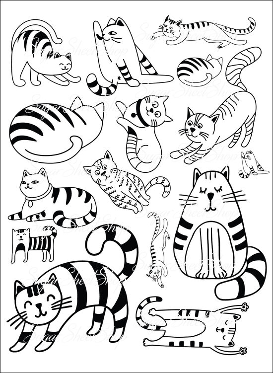 Ēdamu dekoru komplekts KAĶI 8