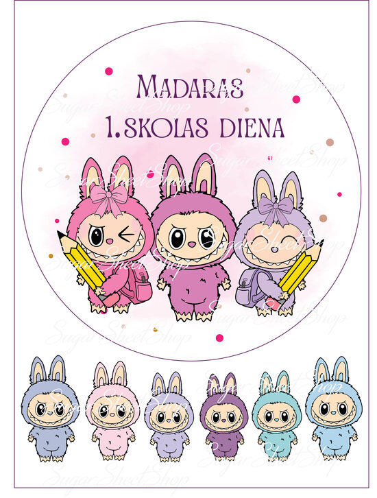 Ēdami attēli LaBuBu iet uz skolu 2