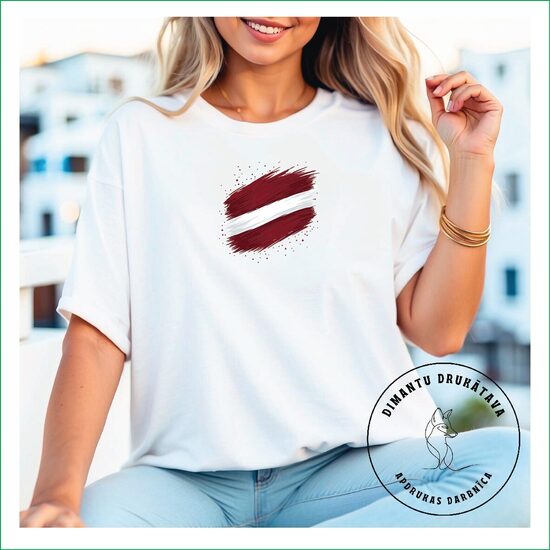T krekls ar apdruku LATVIJA 1