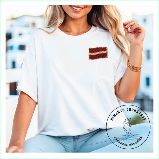 T krekls ar apdruku LATVIJA 2