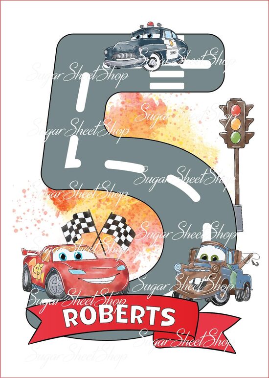 Ēdams dekors kūkai ZIBENS MAKVĪNS 15