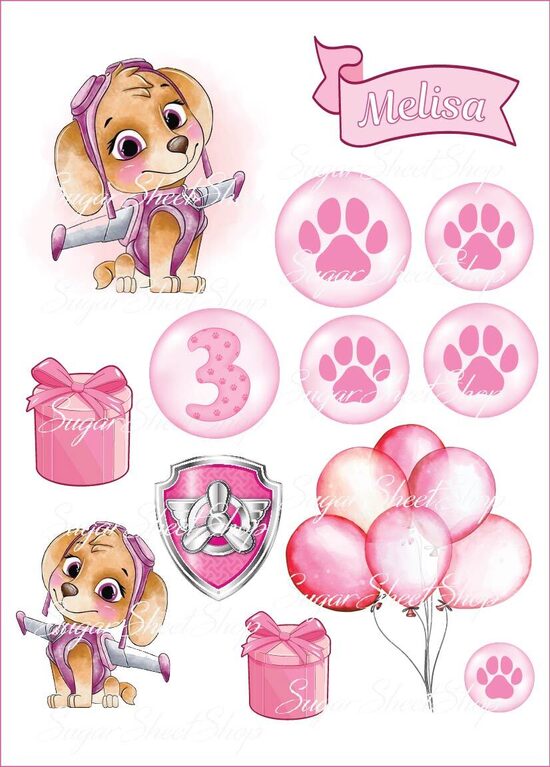 Ēdamu dekoru komplekts ĶEPU PATRUĻA PAW PATROL 6