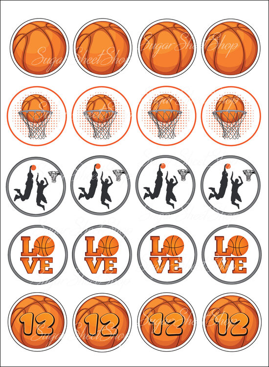 Ēdami dekori BASKETBOLS 12