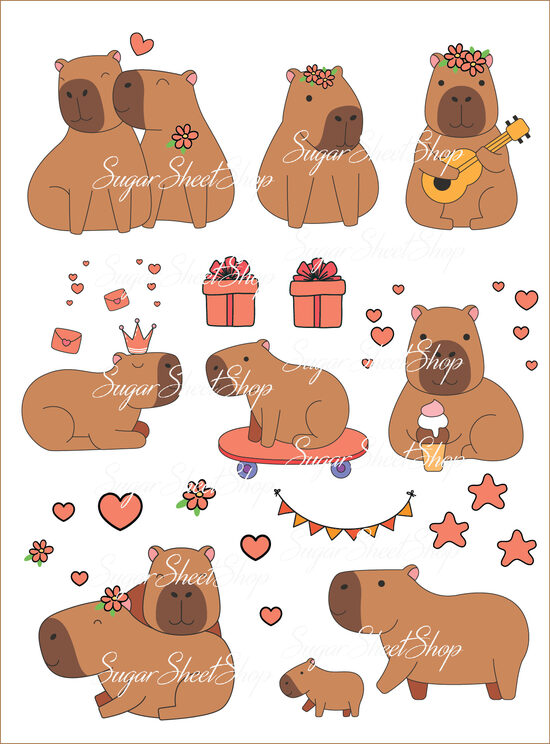 Ēdamu dekoru komplekts KAPIBARA 1