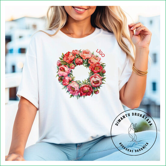 T krekls ar apdruku PEONIJAS 1