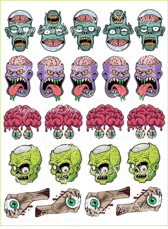 Ēdami dekori ZOMBIJS 1