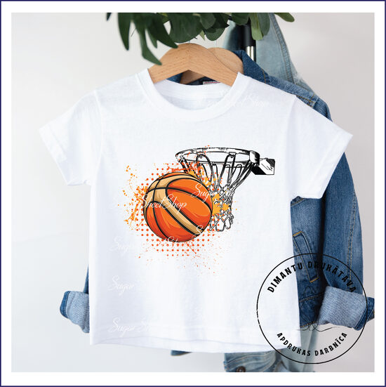T krekls ar apdruku bērnam BASKETBOLS