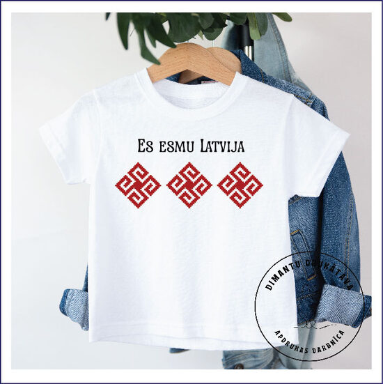 T krekls ar apdruku ES ESMU LATVIJA 1