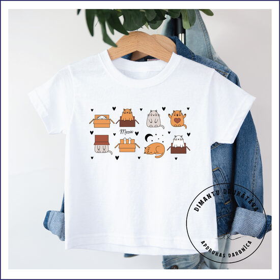 T krekls ar apdruku KAĶI 1