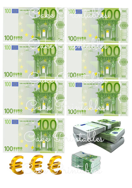 Ēdami dekori EIRO BANKNOTES 1