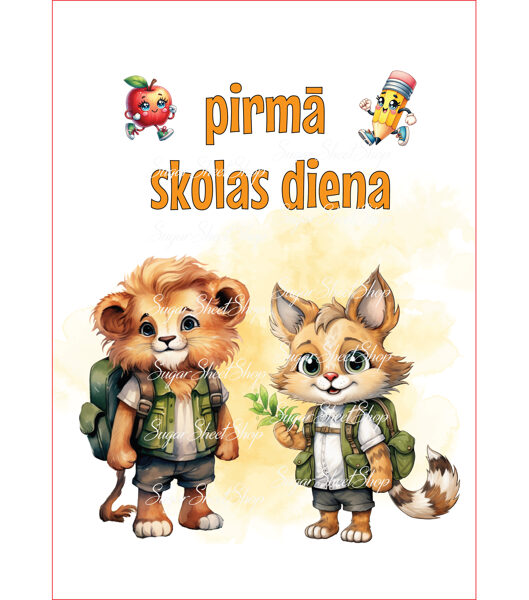 Ēdams dekors kūkai UZ SKOLU 2