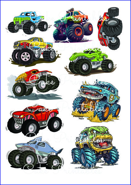 Ēdamu dekoru komplekts AUTO MONSTER TRUCK 1