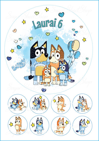 Ēdamu dekoru komplekts BLUEY 2