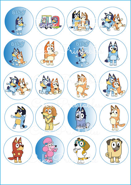 Ēdami dekori BLUEY UN BINGO 1