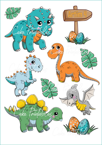 Ēdamu dekoru komplekts DINO 2