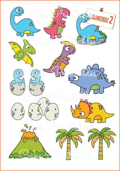 Ēdamu dekoru komplekts DINO 5