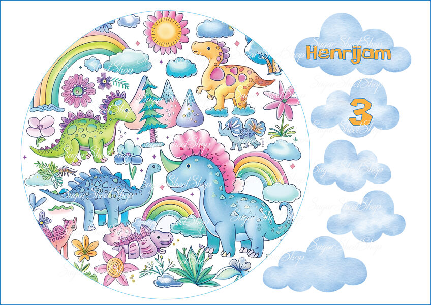 Ēdamu dekoru komplekts DINO 8