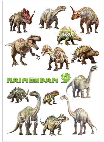 Ēdamu dekoru komplekts DINOZAURI 1