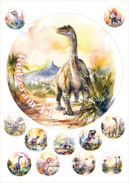 Ēdamu dekoru komplekts DINOZAURI 4